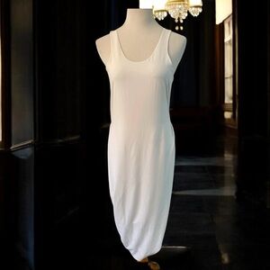 VTG GIVENCHY PARIS White Strapless Drape Dress Size 40